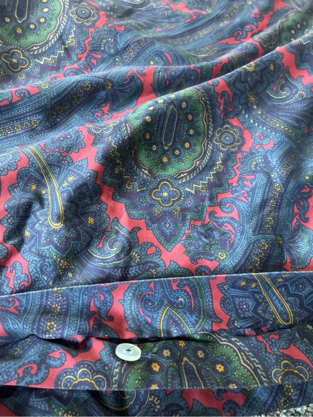 Vintage Ralph Lauren Paisley King Duvet Made in France Rare